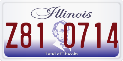 IL license plate Z810714