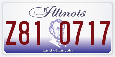 IL license plate Z810717