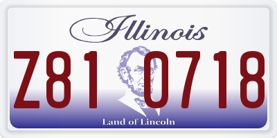 IL license plate Z810718