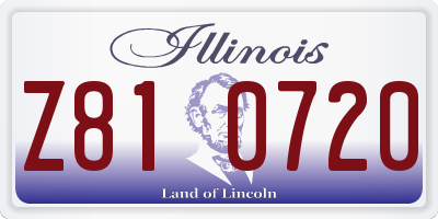 IL license plate Z810720