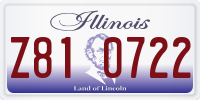 IL license plate Z810722