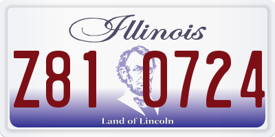 IL license plate Z810724