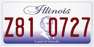 IL license plate Z810727