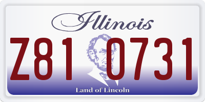 IL license plate Z810731