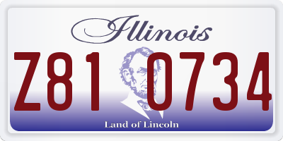 IL license plate Z810734