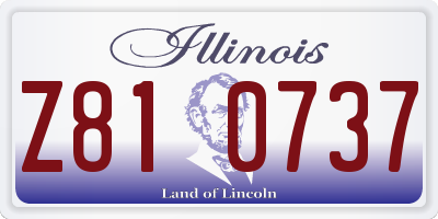 IL license plate Z810737