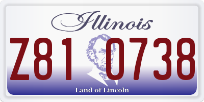 IL license plate Z810738
