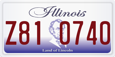 IL license plate Z810740