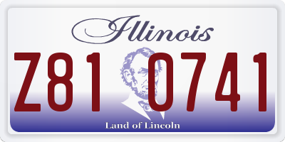 IL license plate Z810741