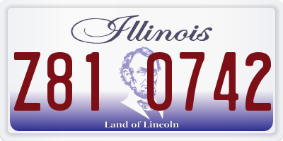 IL license plate Z810742