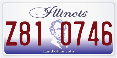 IL license plate Z810746