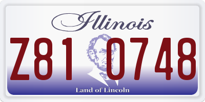 IL license plate Z810748