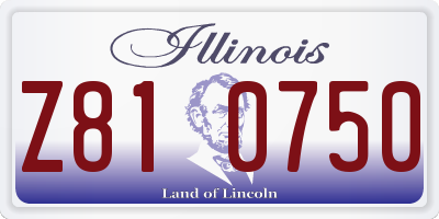 IL license plate Z810750