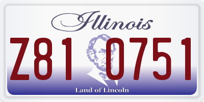 IL license plate Z810751