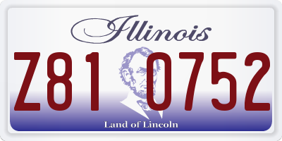 IL license plate Z810752