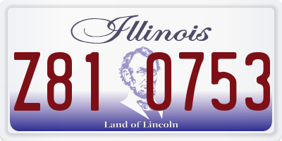 IL license plate Z810753