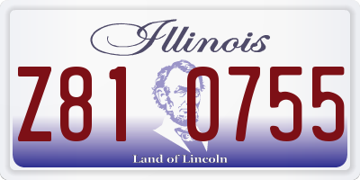 IL license plate Z810755