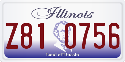 IL license plate Z810756