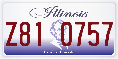 IL license plate Z810757