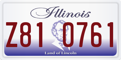 IL license plate Z810761