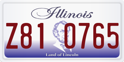 IL license plate Z810765