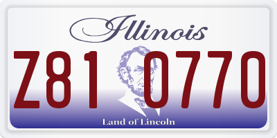 IL license plate Z810770