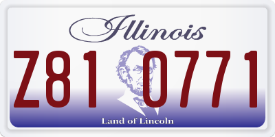 IL license plate Z810771