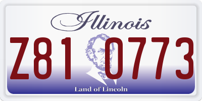IL license plate Z810773