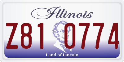 IL license plate Z810774