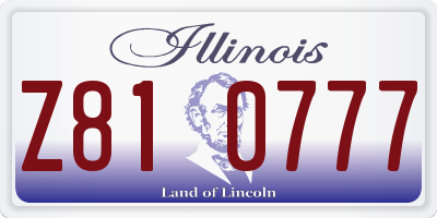 IL license plate Z810777