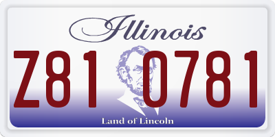 IL license plate Z810781