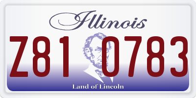 IL license plate Z810783