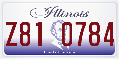 IL license plate Z810784