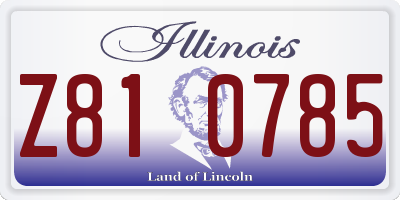 IL license plate Z810785