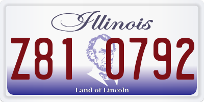 IL license plate Z810792