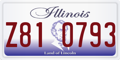 IL license plate Z810793