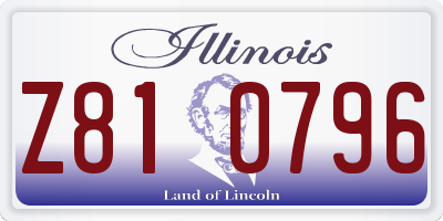 IL license plate Z810796