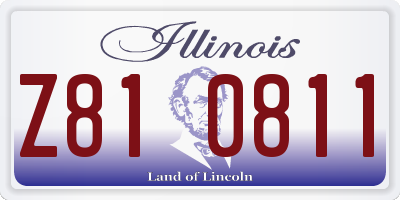 IL license plate Z810811