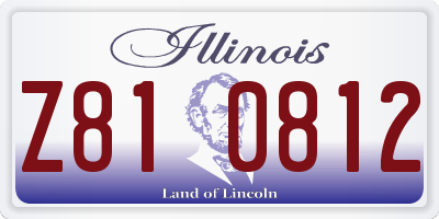 IL license plate Z810812
