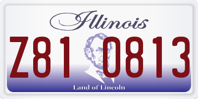 IL license plate Z810813