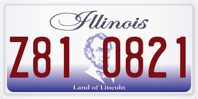 IL license plate Z810821