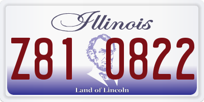 IL license plate Z810822