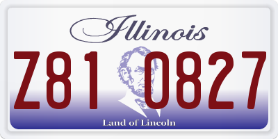 IL license plate Z810827