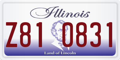 IL license plate Z810831