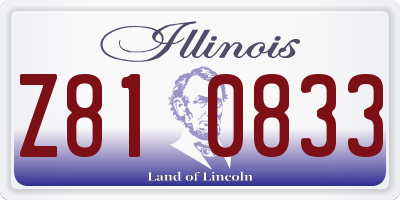 IL license plate Z810833