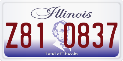 IL license plate Z810837