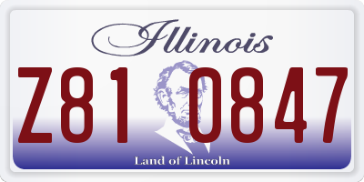 IL license plate Z810847