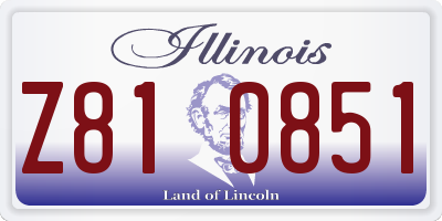 IL license plate Z810851