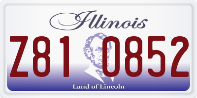 IL license plate Z810852