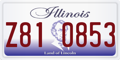 IL license plate Z810853